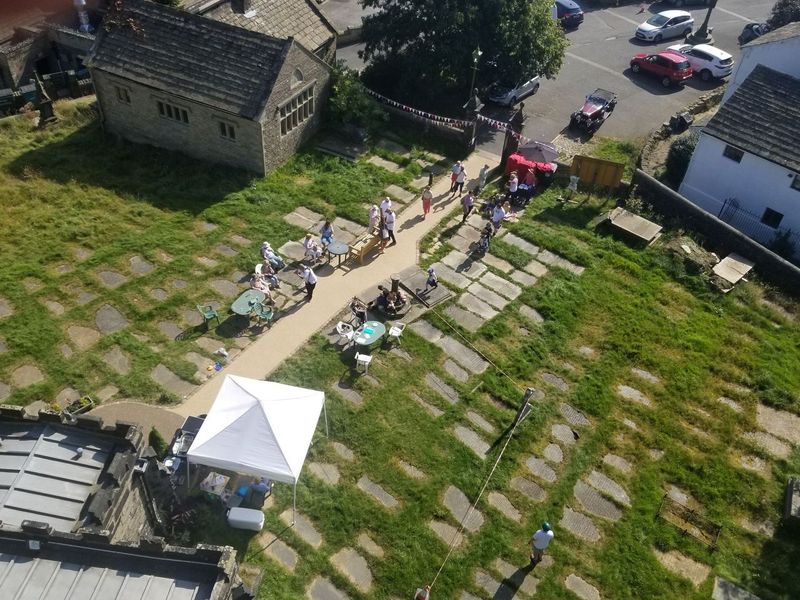garden party from above